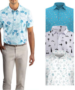 Áo thun Polo Golf không đường khâu, in logo tùy chỉnh