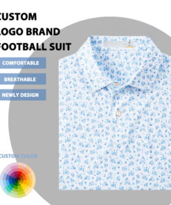 Áo thun polo nam chất lượng cao, in logo toàn bộ, nhanh khô, thoải mái, thoáng khí, dành cho thanh thiếu niên, quần áo chơi golf