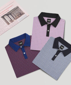 Áo thun polo dệt kim thoáng khí in logo tùy chỉnh