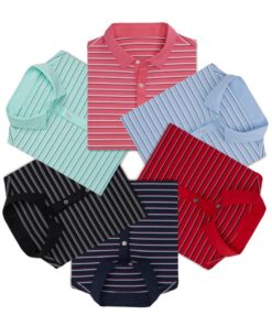 Áo thun polo cotton sọc dọc thời trang dành cho nam