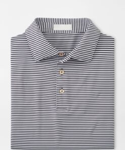 Áo thun Polo nam họa tiết sọc co giãn thể thao