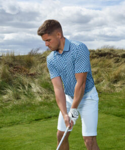 Áo thun polo sang trọng dành cho nam chơi golf In lụa